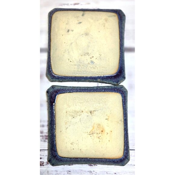 VTG stoneware/clay Drink Coasters trinket dish Handcrafted Home Décor Boho chic - Picture 6 of 9